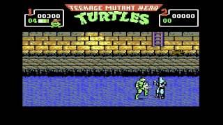 Teenage Mutant Hero Turtles   The Coin Op Commodore 64 C64 game gameplay complete