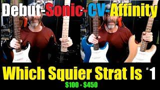 Which Squier Strat Is Best? Debut, Sonic, Affinity & Classic Vibe Comparison
