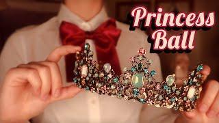 ASMR | Getting my Princess Ready for the Ball  (Makeup, Hair, Whisper, Music) {layered sounds}