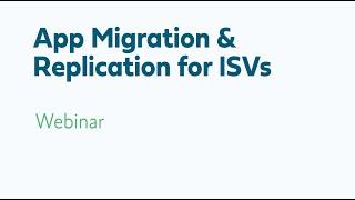 Redapt App Migration and Replication for ISVs Webinar