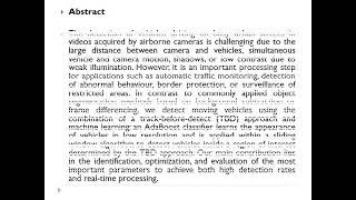 Robust and Fast Detection of Moving Vehicles in Aerial Videos using Sliding Windows