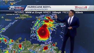 Hurricane Beryl is now a Category 5 storm