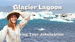 Glacier Lagoon Jökulsárlón Iceland Walking Tour HD w/Natural Sound