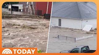 Severe flooding forces evacuation of elementary school in Maryland