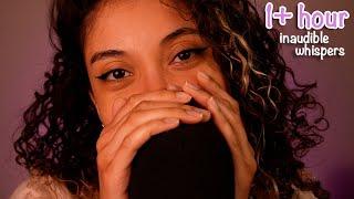 [1+ Hour] Inaudible Whispers for TINGLES & Sleep  (mouth sounds & background asmr) #sleepaid