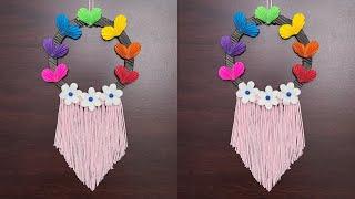 Flower Wall Hanging Craft Ideas With Paper / DIY Room decor / How to make wall hanging with Paper