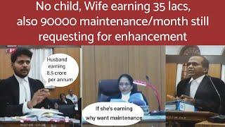 Wife wants 4 cr/anm for maintenance on the basis of equality.Honorable judge Dismissed the petition