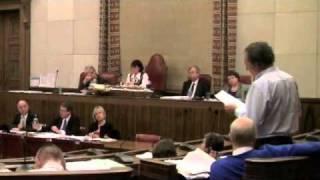 Labour Councillor Robert Dryden Opposing Privatising Council House Maintainance in Cambridge