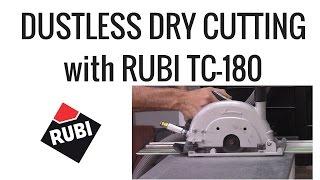 Dry Cutting Granite Pavers with Rubi Circular Saw - Dustless TC-180