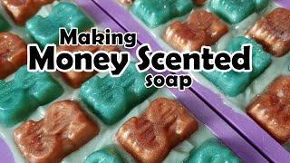 Make Some Cents money scented cold process soap  ll Cat and Raven Designs ll artisan soap making