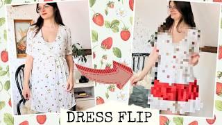 Fixing A Sad Strawberry Dress ️ Fast Fashion Flip