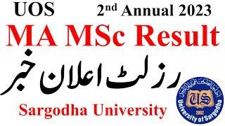 MA MSc 2nd Annual 2023 Results UOS | MA MSc Supply 2023 Results UOS | MA MSc UOS Results