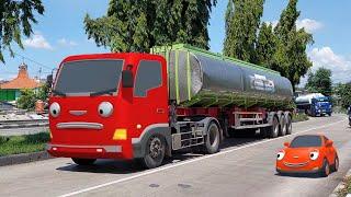 Disini Markas Truk Tangki Pertamina, Truk Oleng, Truk Molen Mirip Frank Teman Tayo