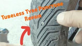 Tubeless Tyre Puncture Repair। Tubeless Tyre Puncture ll #tubeless #trending