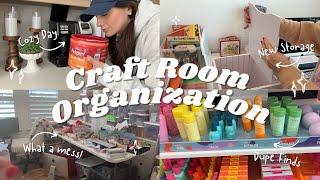 Tackling MY MESSIEST ROOM in the entire House | Craft Room Organization, GRWM, & Winter Shopping