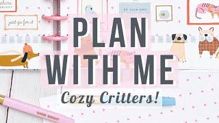 Plan With Me - Big Happy Planner | New Cozy Critters Sticker Book! | Sept 2022