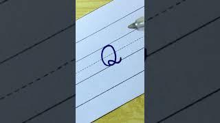 How to write in cursive Capital letter Q |Cursive Writing for beginner |Cursive handwriting practice