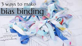 How to Make Bias Binding 3 Ways (+ how to attach it!)