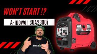 Inverter generator won't start. How to fix a portable A-ipower 2300w / 1800w SUA2300i, SC2300i. #diy