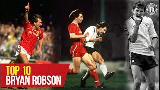 Top 10 Bryan Robson Goals | Barcelona, Liverpool, Arsenal & More | Manchester United | ROBBO