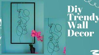 Diy trendy wall decor | wire art |