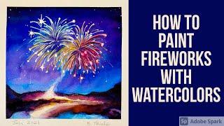 How to Paint Fireworks with Watercolors