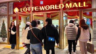 Lotte World Mall | 롯데월드몰 | Christmas Market Plaza | Virtual Seoul Tour 4K | Jamsil Mall Highlights