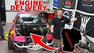 Taking Delivery of my J35 Honda Engine for my S13!