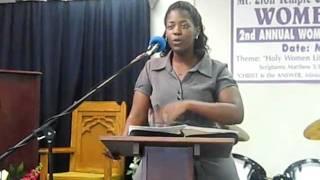 MZ TEMPLE Women Lfting up a standard of Holiness part 1