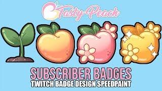 Twitch Subscriber Badges | Twitch Badge Design Speedpaint