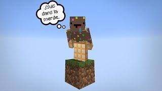 Minecraft mais je dois survivre sur un Bloc..