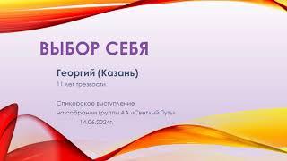 Выбор Себя. Георгий (Казань) Анонимный Алкоголик. Спикер на собрании группы АА "Светлый Путь"