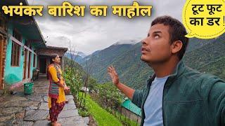 पहाड़ों में भयंकर बारिश का माहौल | villagers lifestyle in Uttarakhand | pahadi life | RTK Vlogs