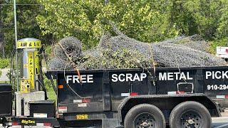 Scrapping 200 ft of Chain Link Fence @scrappingwithgrandpa