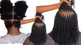 How to micro twist using darling kinky extension #minitwist #microtwists #twist #twostrandtwist