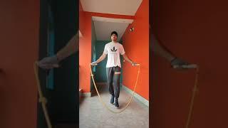 Crisscross Skipping With Home Made Heavy Rope II LOSE WEIGHT ASK ME ! II वजन कम करें मुझसे पूछो !