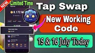 Watch Daily Video | 15 & 16 July Tapswap Code Today | Cryptocurrency worldwide news |1st Video Code