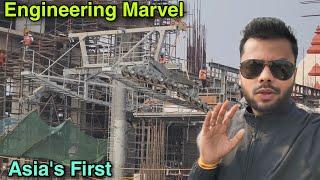 वाराणसी में एशिया का पहला अर्बन ट्रांसपोर्ट रोपवे निर्माण | Varanasi Ropeway Project | Travel SRJ