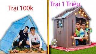 Hưng Troll | Thử Thách 24H Cắm Trại Qua Đêm Với Lều Trại 100k vs Lều Trại 1 Triệu