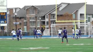 Wojciech Piwowarczyk knocks in Dave Herrera's free kick to give Garfield the lead