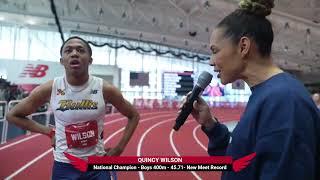 Quincy Wilson Wins New Balance Nationals 400m [Full Race Replay]