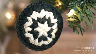 Rustic Village Christmas Ornament Crochet Pattern