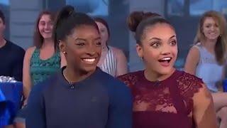 Simone Biles Surprises Laurie Hernandez on GMA