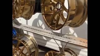 Powder coated wheels in candy gold