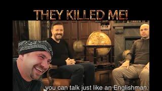 LEARN ENGLISH WITH  RICKY GERVAIS  THIS IS TO MUCH  OMG   (REACTION)