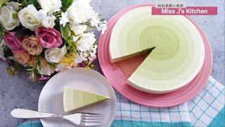 Easy and No Bake - Matcha Gradient Cheesecake |    SUB | ‍Miss J’s Kitchen #9