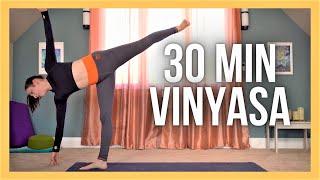 30 min INTERMEDIATE Full Body Vinyasa Flow - NO PROPS