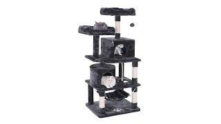 BEWISHOME Cat Tree Condo Furniture Kitten Activity Tower Pet Kitty Play House