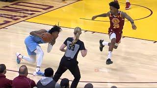 Ja Morant gets away with an obvious walk while the ref is literally staring at him