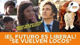 LOS MÁS JÓVENES SE VUELVEN LOCOS CON MILEI Y LLORAN LOS K "Antes lo veía como un loco pero es bueno"